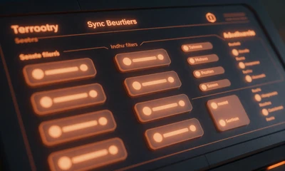 Quick Match mood filter update - modern gaming UI dashboard with glowing neon orange mood selector buttons