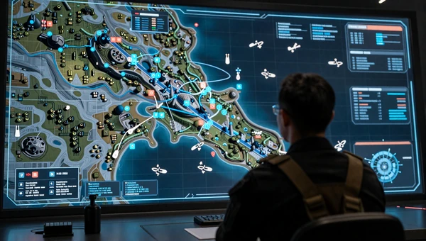 Every Move Matters playlist - modern war room with holographic battle map and tactical unit markers